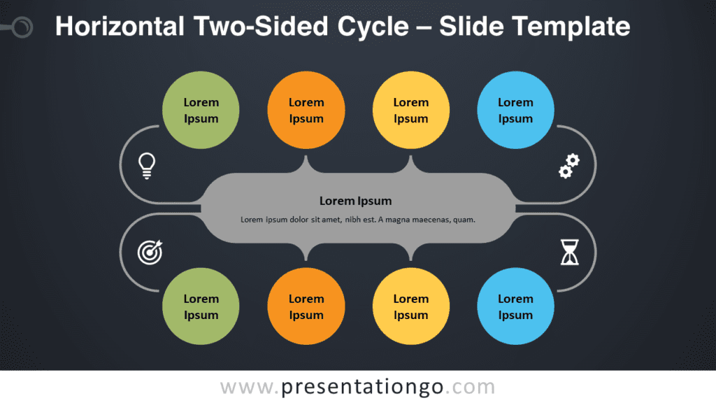 Free Horizontal Two-Sided Cycle Graphics for PowerPoint and Google Slides