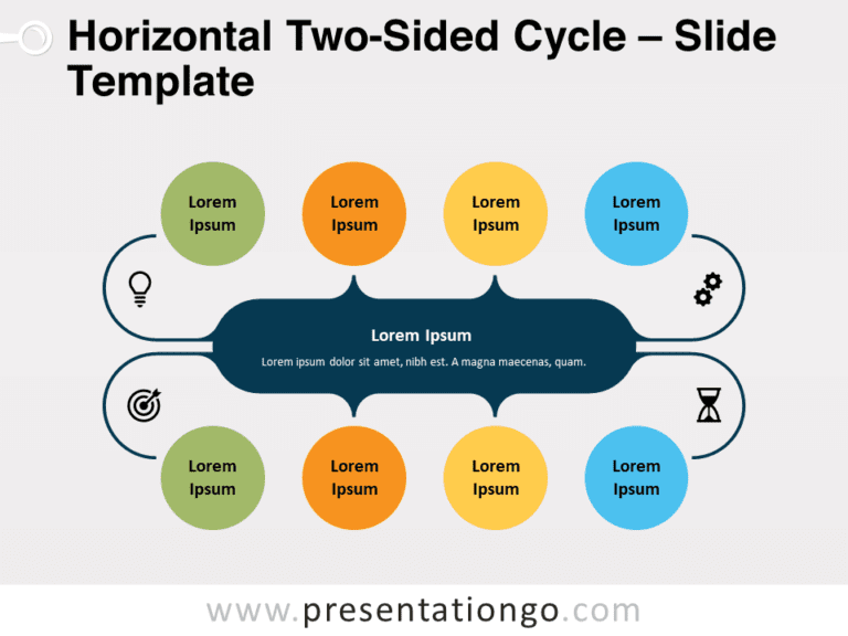 Free Horizontal Two-Sided Cycle for PowerPoint
