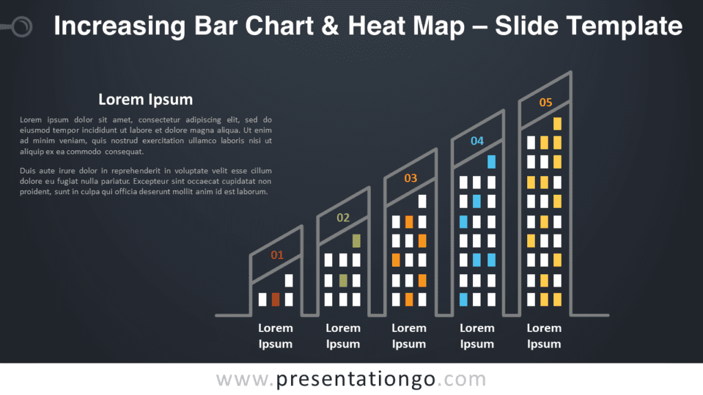 Free Increasing Bar Chart & Heat Map Graphics for PowerPoint and Google Slides