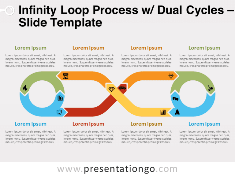 Free Infinity Loop Process with Dual Cycles for PowerPoint
