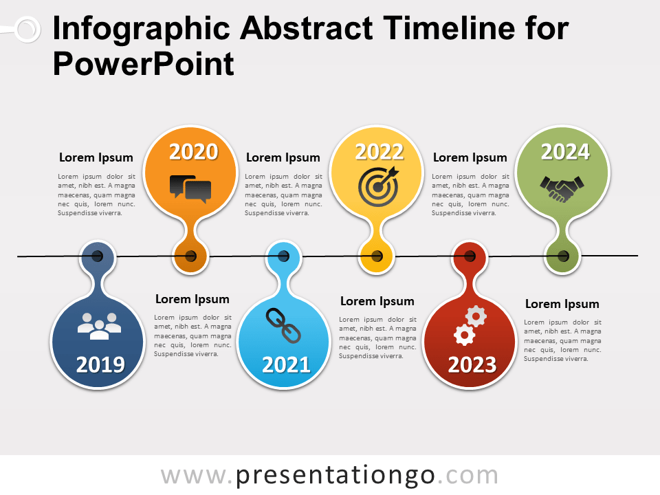 Infografía de Línea de Tiempo Abstracta Gratis Para PowerPoint