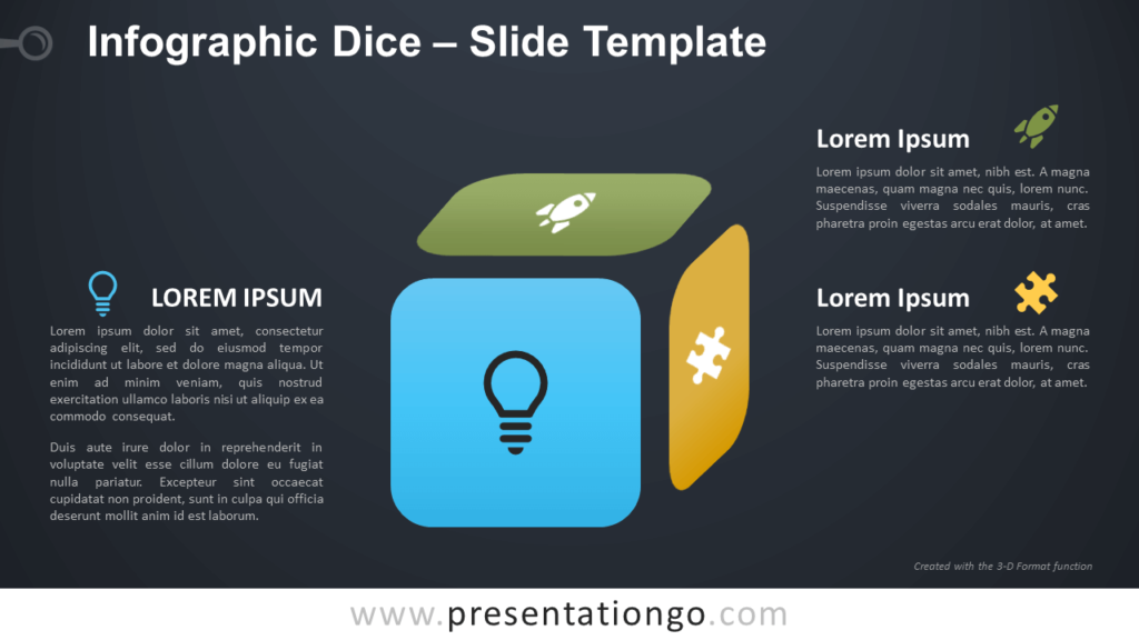 Free Infographic Dice Diagram for PowerPoint and Google Slides