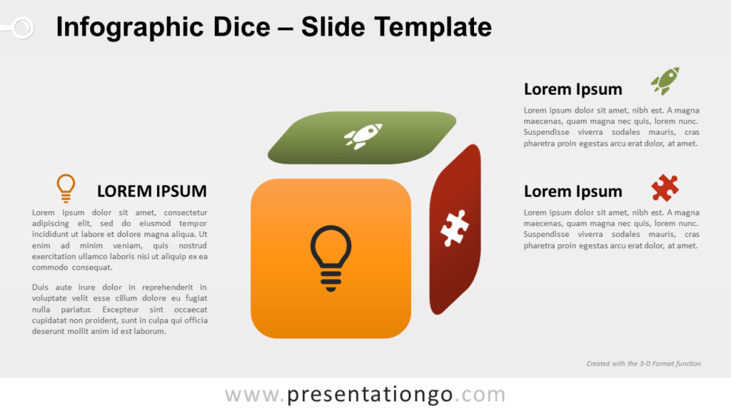 Free Infographic Dice for PowerPoint and Google Slides