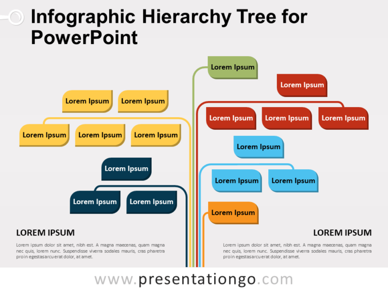 Free Infographic Hierarchy Tree for PowerPoint