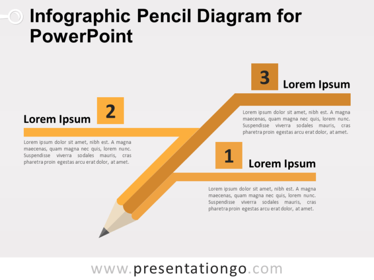Free Infographic Pencil Diagram for PowerPoint