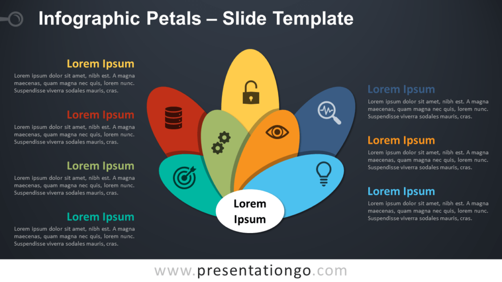 Free Infographic Petals for PowerPoint