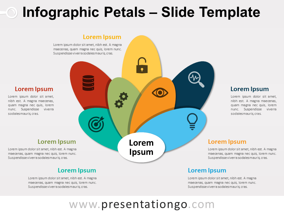 Free Infographic Petals PowerPoint Template