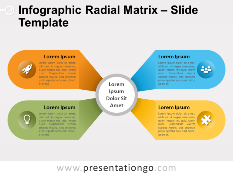 Free Infographic Radial Matrix Chart for PowerPoint