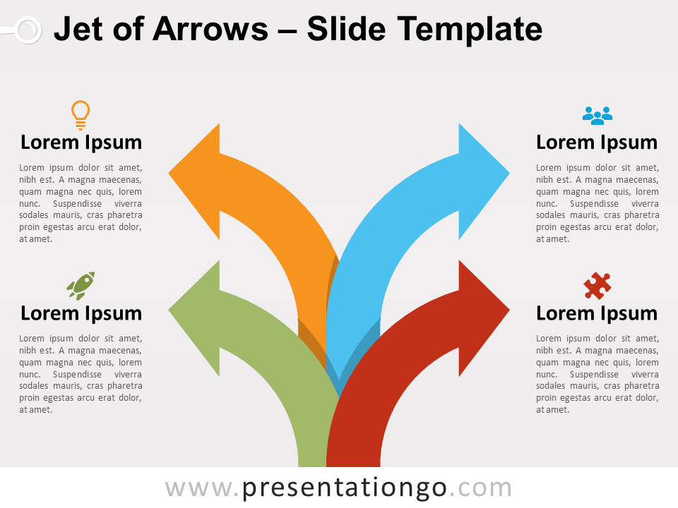 Free Jet of Arrows for PowerPoint