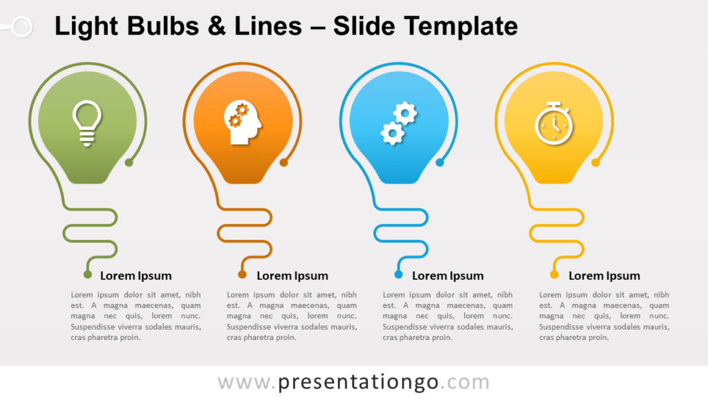 Free Light Bulbs Lines for PowerPoint and Google Slides