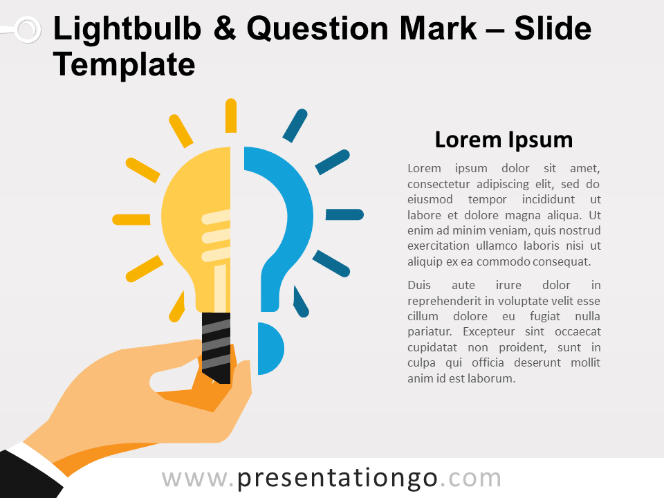 Free Lightbulb & Question Mark for PowerPoint