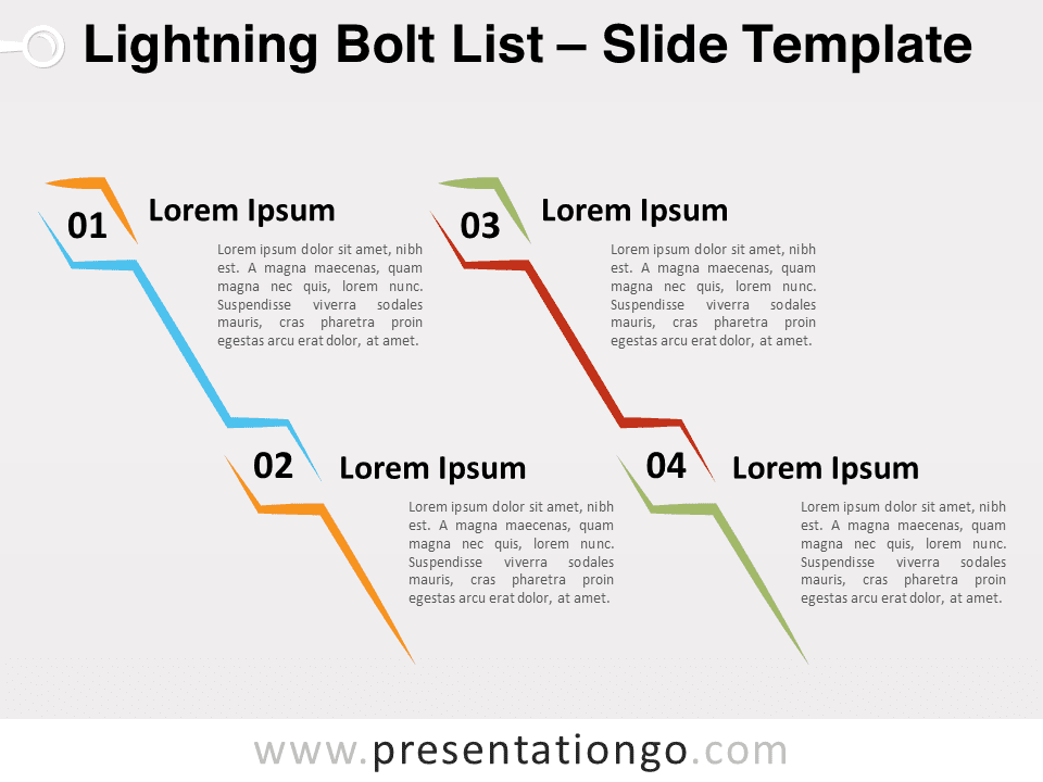 Free Lightning Bolt List for PowerPoint