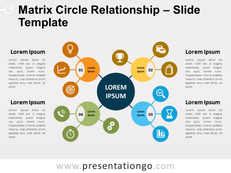 Free Matrix Circle Relationship for PowerPoint