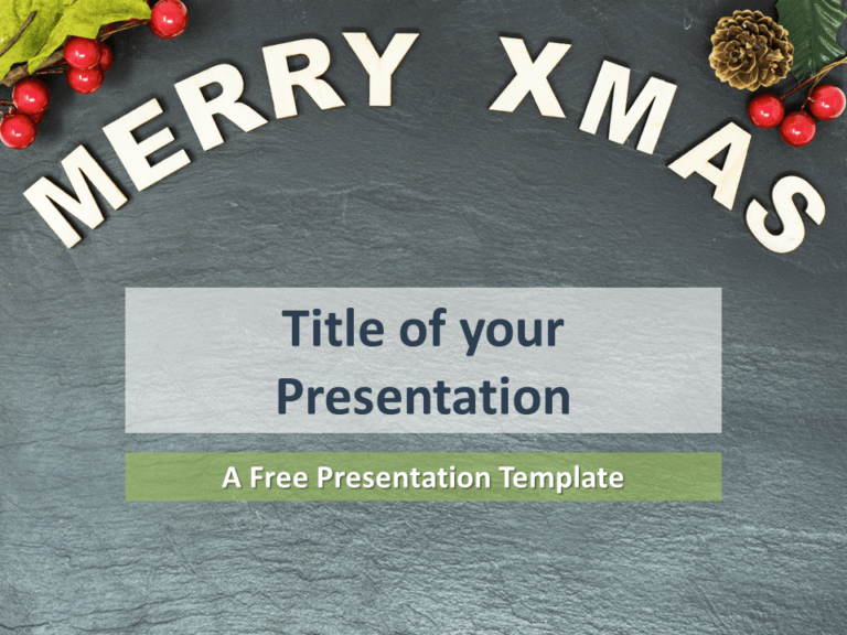 Free Merry Christmas Template for PowerPoint