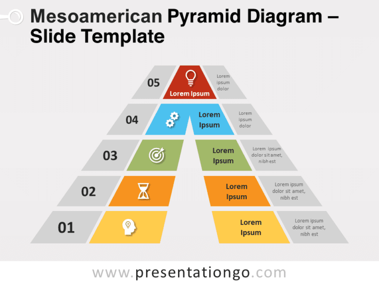Free Mesoamerican Pyramid Diagram for PowerPoint