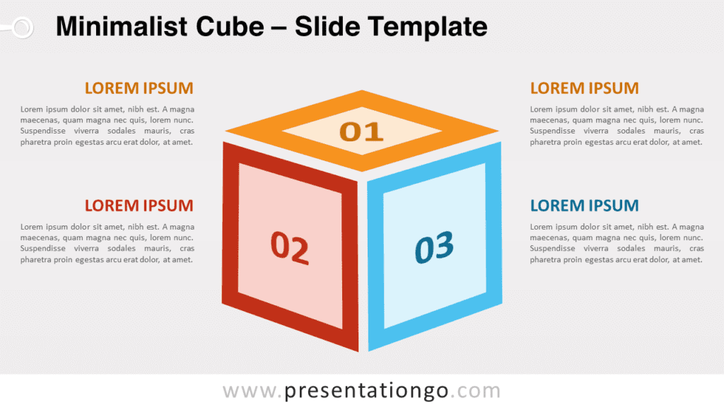 Free Minimalist Cube for PowerPoint and Google Slides