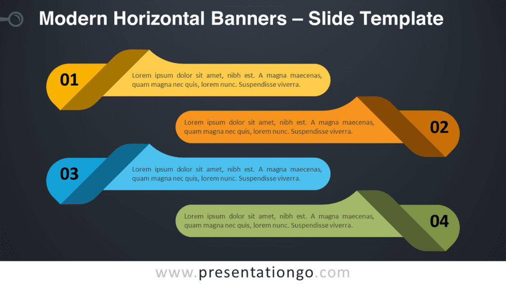 Free Modern Horizontal Banners Graphics for PowerPoint and Google Slides