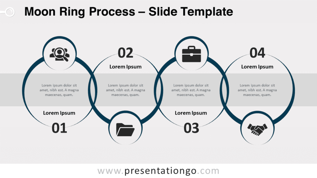 Free Moon Ring Process Infographics for PowerPoint and Google Slides