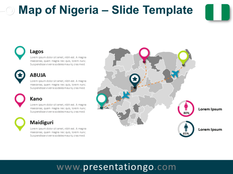 Free Map of Nigeria for PowerPoint