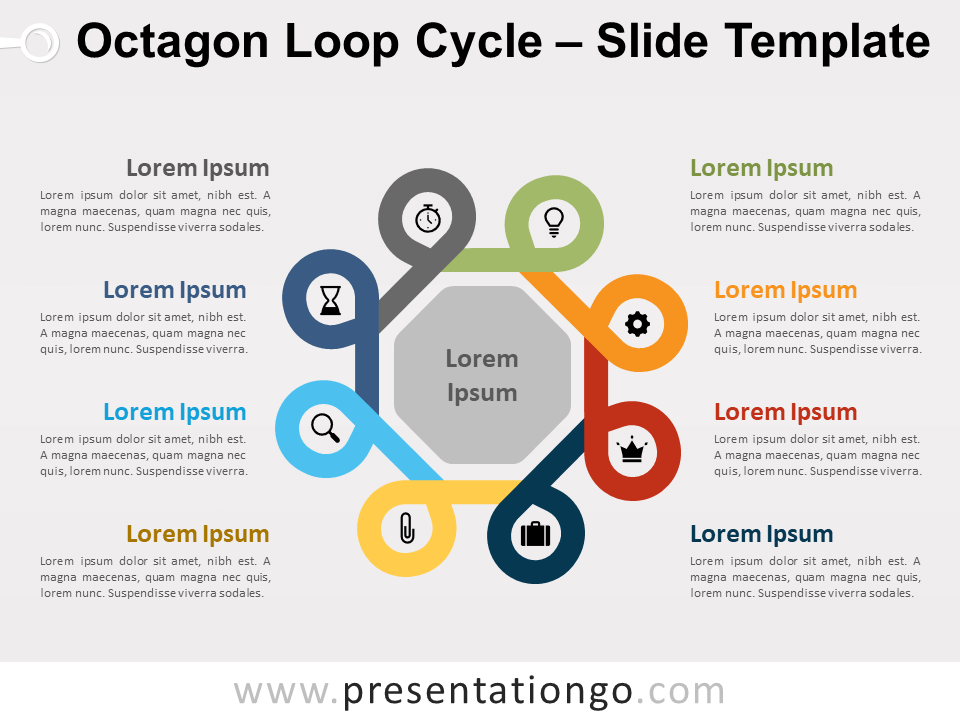 Free Octagon Loop Cycle for PowerPoint