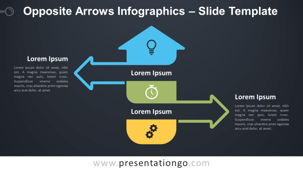 Free Opposite Arrows Infographics Diagram for PowerPoint and Google Slides