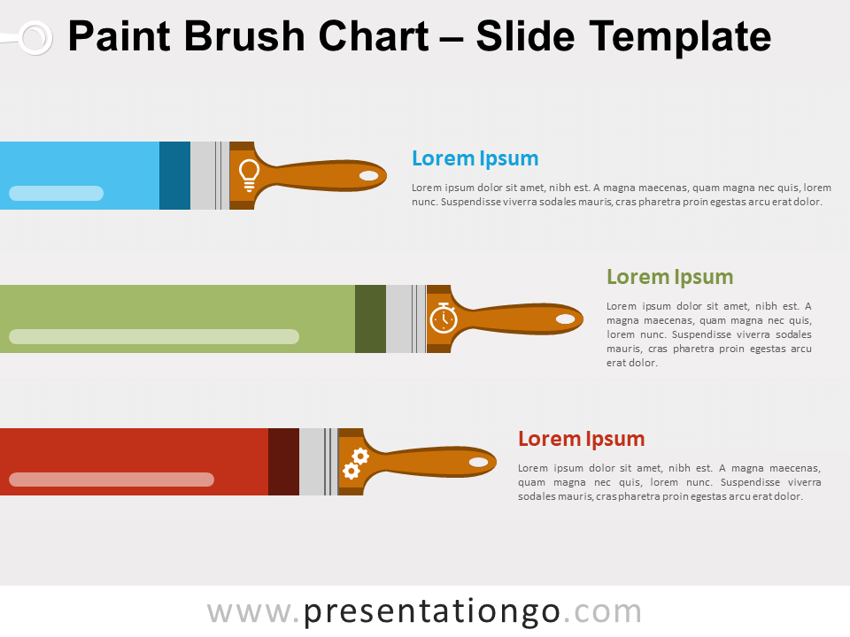 Free Paint Brush Chart for PowerPoint