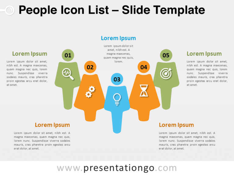Free People Icon List for PowerPoint