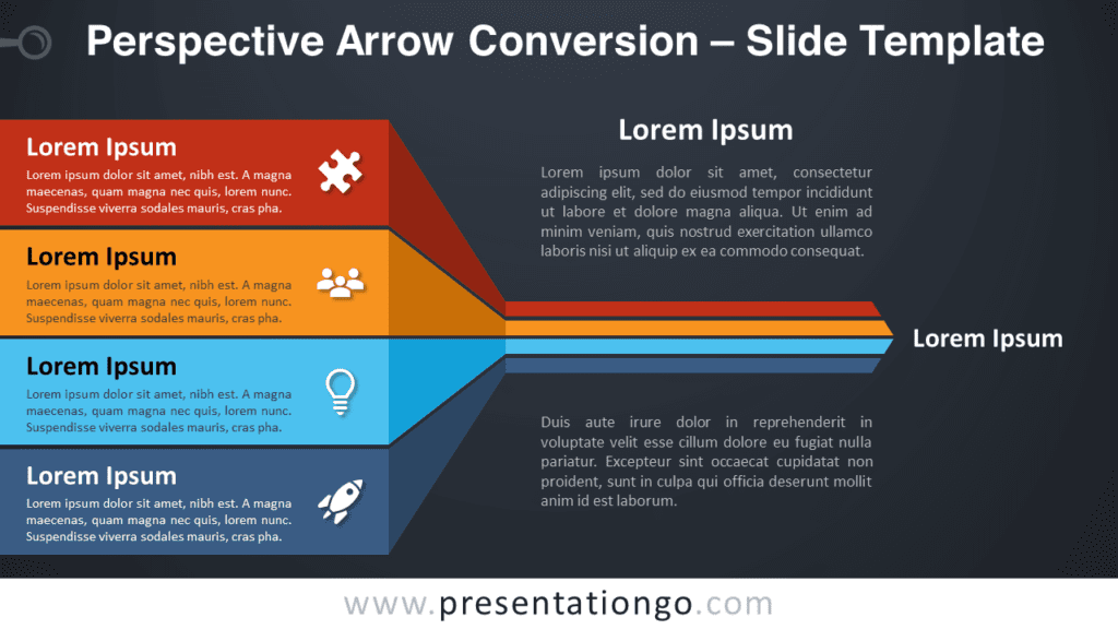 Free Perspective Arrow Conversion Graphics for PowerPoint and Google Slides