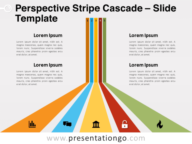 Free Perspective Stripe Cascade for PowerPoint