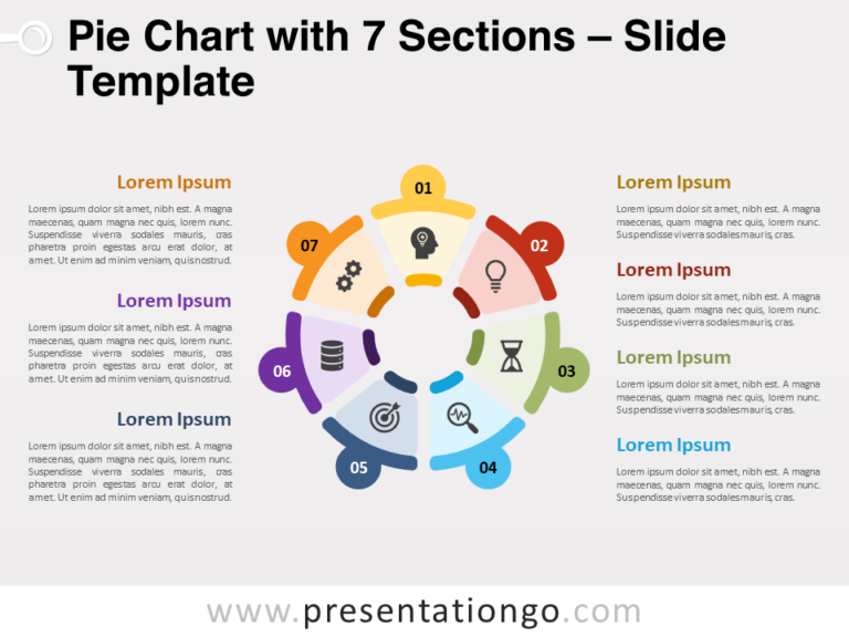 Free Pie Chart with 7 Sections for PowerPoint