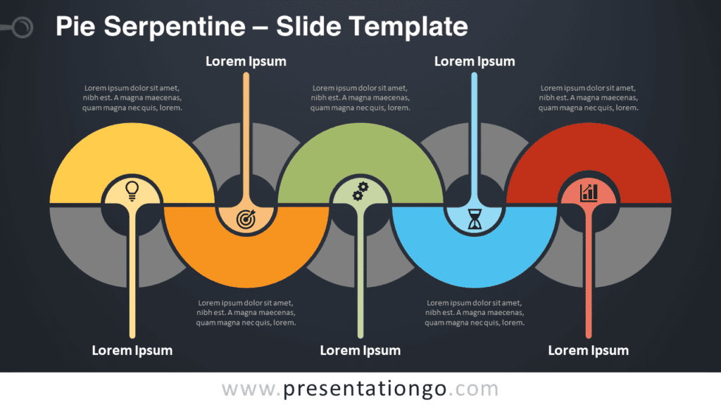Free Pie Serpentine Diagram for PowerPoint and Google Slides