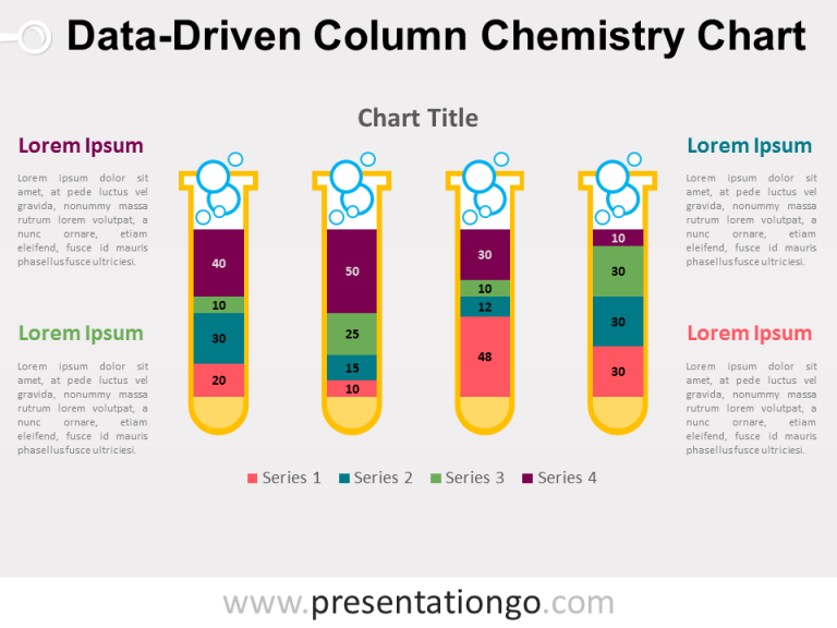 Free PowerPoint chemistry chart with test tubes
