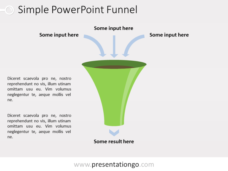 Free PowerPoint Funnel with Input Arrows