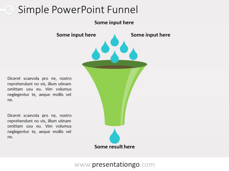 Free PowerPoint Funnel - Input with Drops