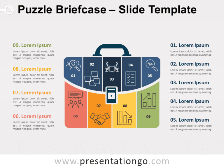 Free Puzzle Briefcase for PowerPoint