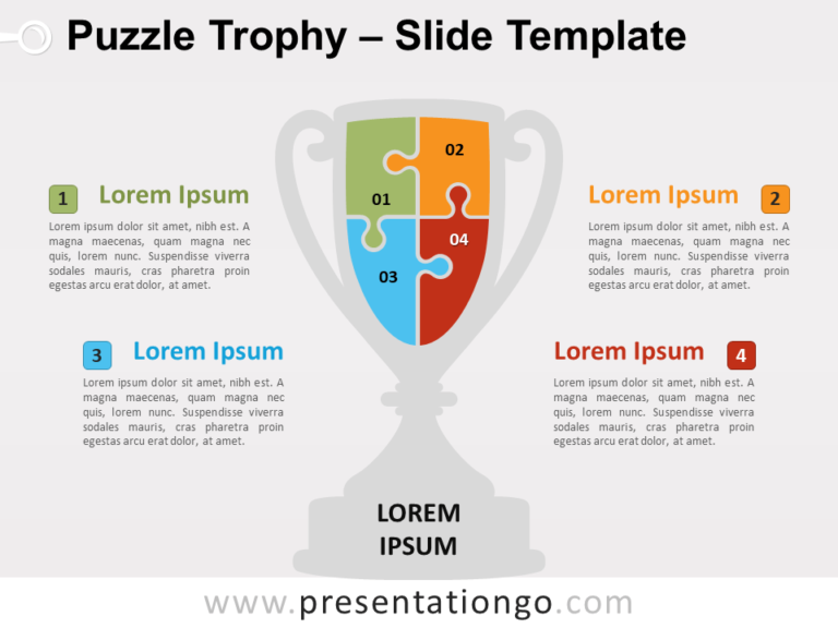Free Puzzle Trophy for PowerPoint