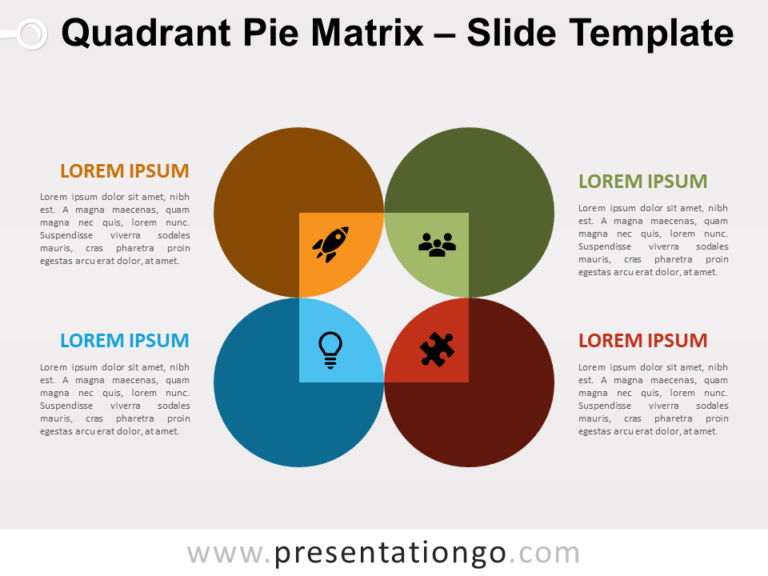 Free Quadrant Pie Matrix for PowerPoint