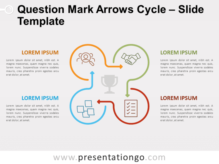 Free Question Mark Arrows Cycle for PowerPoint
