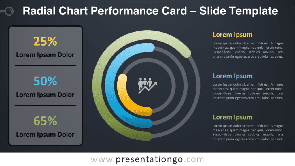Free Radial Chart Performance Card Diagram for PowerPoint and Google Slides