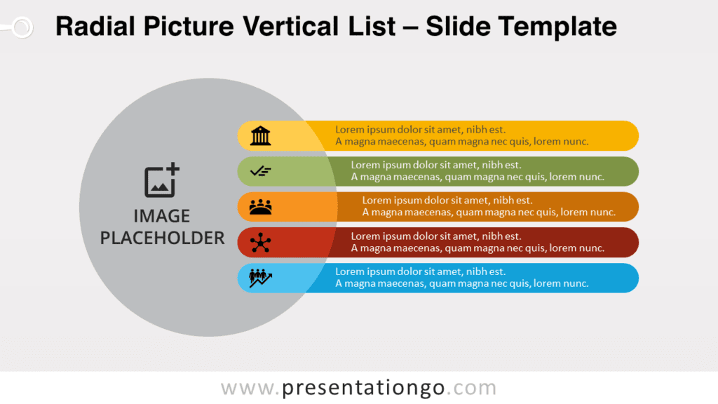 Free Radial Picture Vertical List for PowerPoint and Google Slides