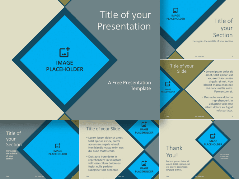 Free Rhomb Template for PowerPoint and Google Slides