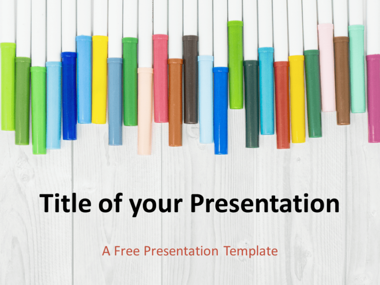 Free School Markers Template for PowerPoint
