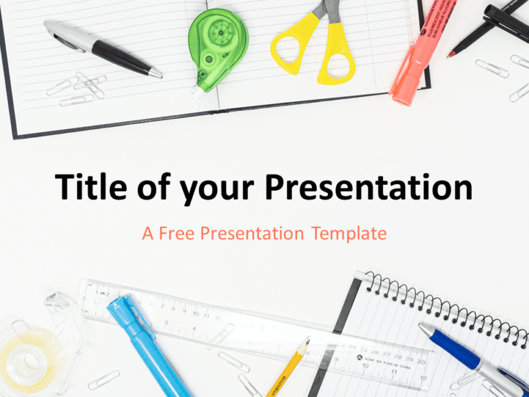 Free School Supplies Template for PowerPoint