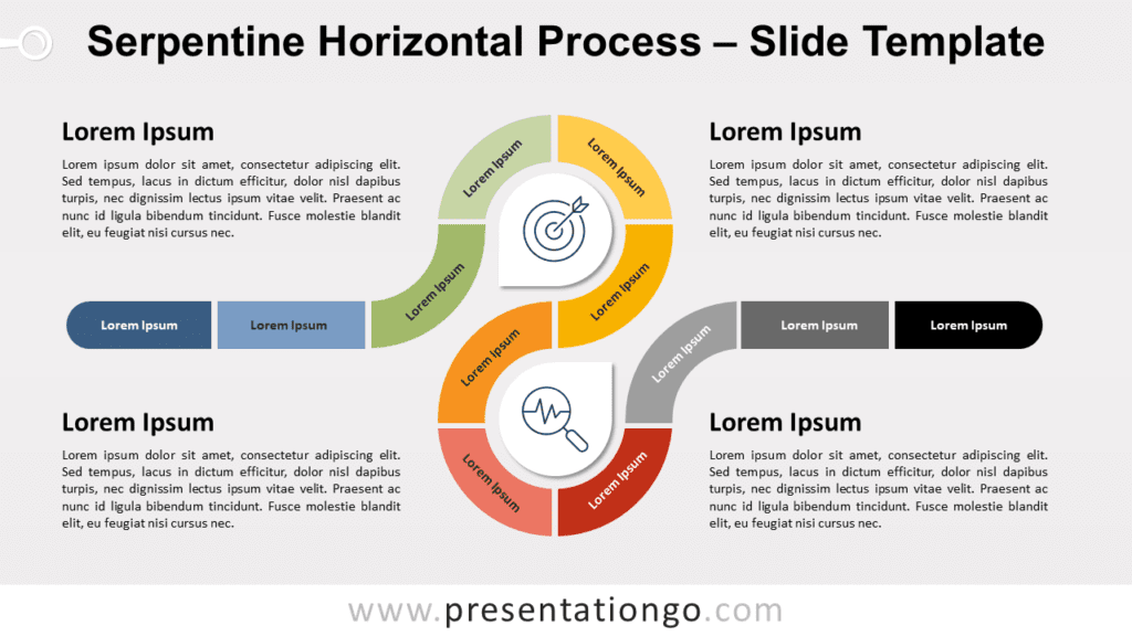 Free Serpentine Horizontal Process for PowerPoint and Google Slides