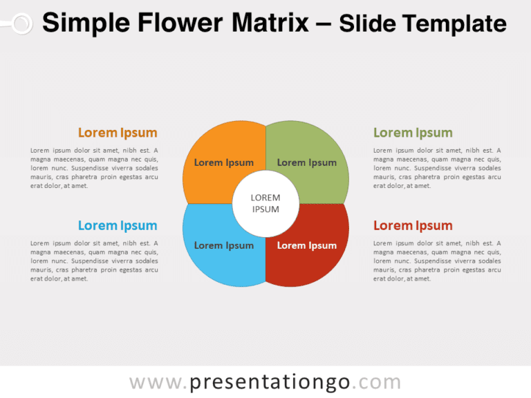 Free Simple Flower Matrix for PowerPoint