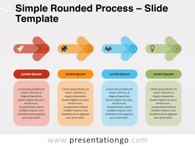 Free Simple Rounded Process for PowerPoint