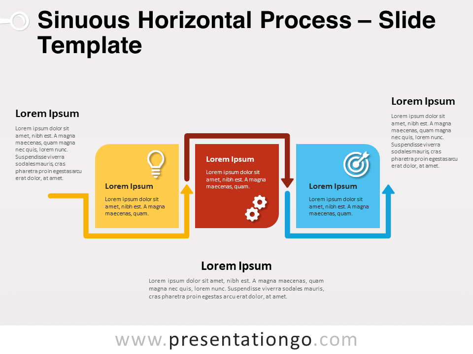 Free Sinuous Horizontal Process for PowerPoint