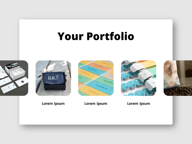 Free Slideshow-Style Portfolio for PowerPoint