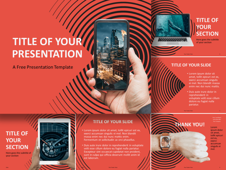 Free Sonar Creative Template for Google Slides and PowerPoint