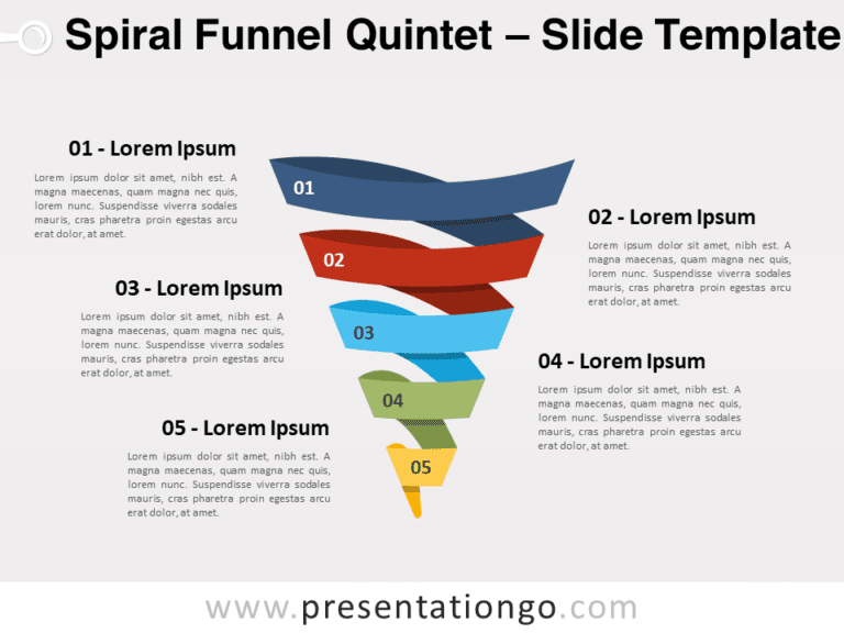 Free Spiral Funnel Quintet for PowerPoint